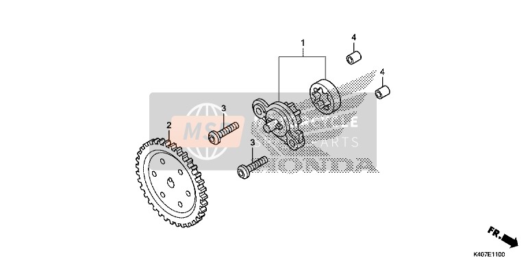 Honda NSS125AD 2015 Oliepomp voor een 2015 Honda NSS125AD